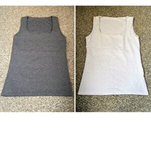 Closet Essential Tank Tops - Set of 2 in Basic White and Gray